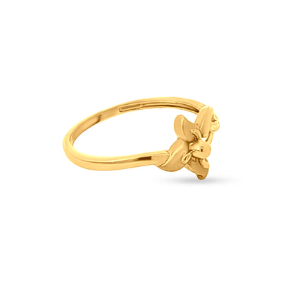 Veda 22k Yellow Gold Floral Ring for Women/Girls