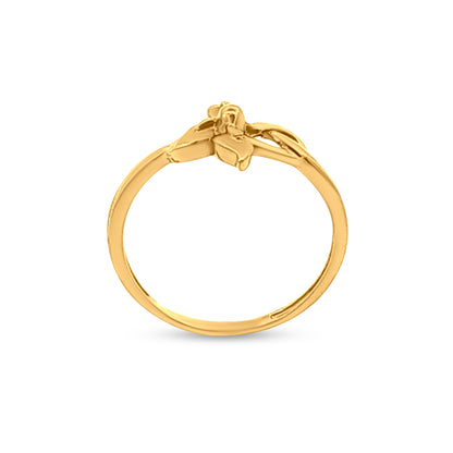 Veda 22k Yellow Gold Floral Ring for Women/Girls