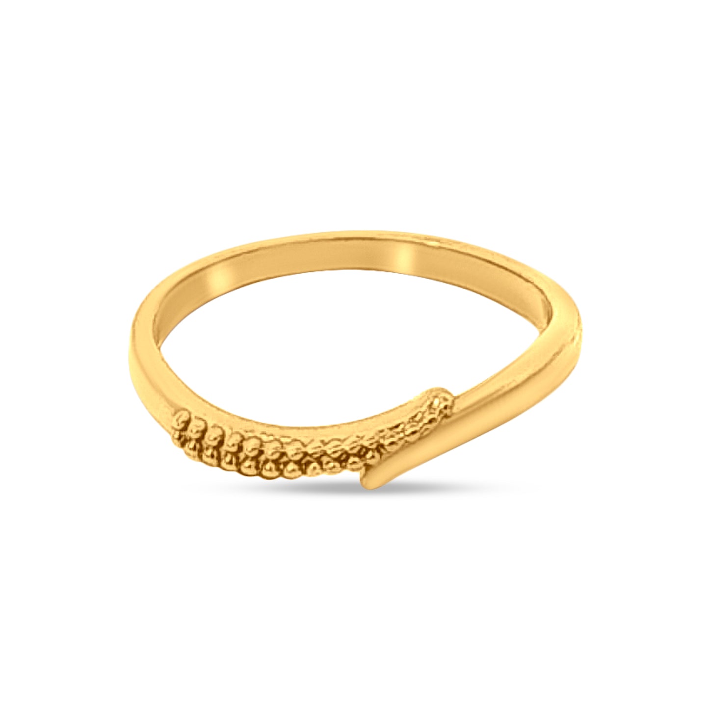 Jaya 22k Yellow Gold Bead Womens Ring