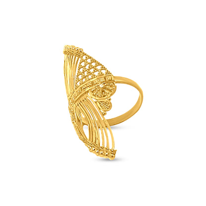 22K Yellow Gold Antique Design Vintage Ring