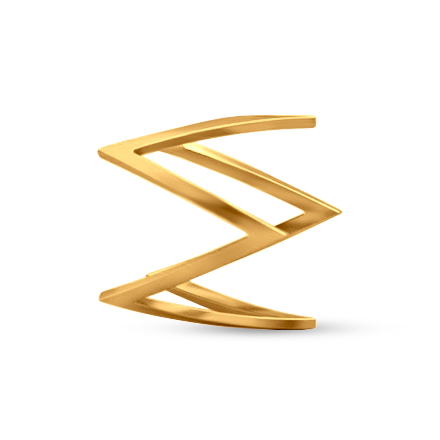 Pushpanrita: 22K Yellow Gold Wavy Designer Ring