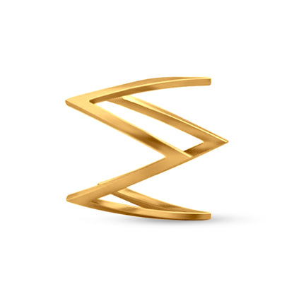 Pushpanrita: 22K Yellow Gold Wavy Designer Ring