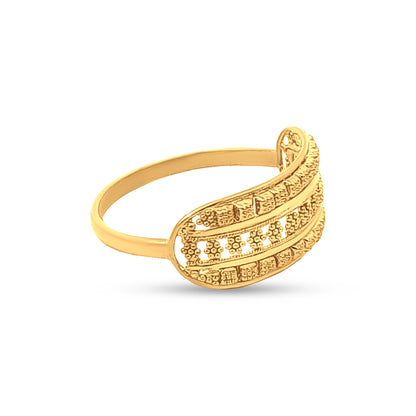 Kavya 22k Yellow Gold Traditional Filigree Ring