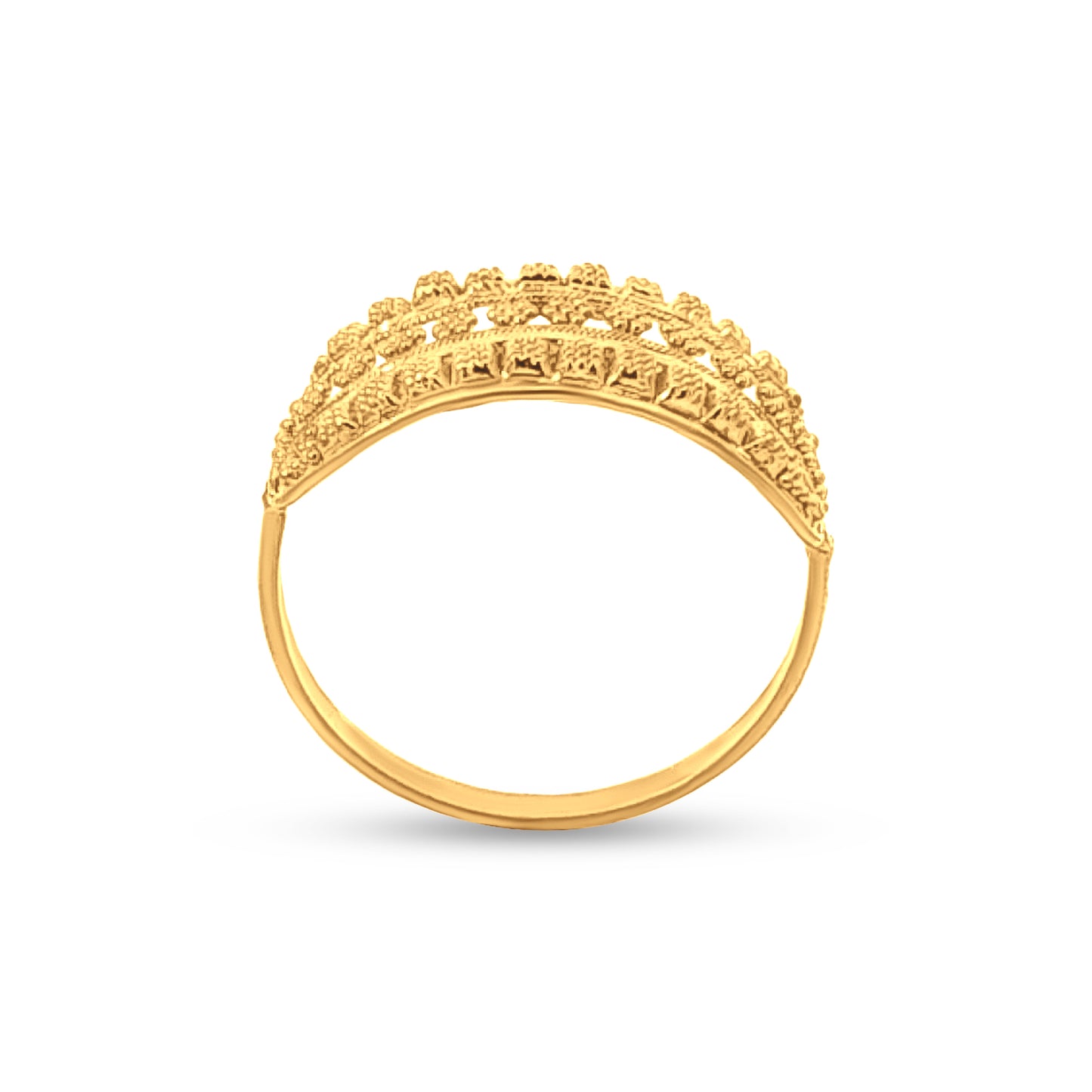 Kavya 22k Yellow Gold Traditional Filigree Ring
