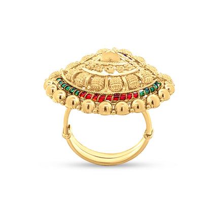 Ratna Vistara: 22k Yellow Gold Adjustable Shank Ring