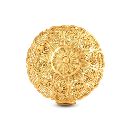 Flower Ring In 22K Gold
