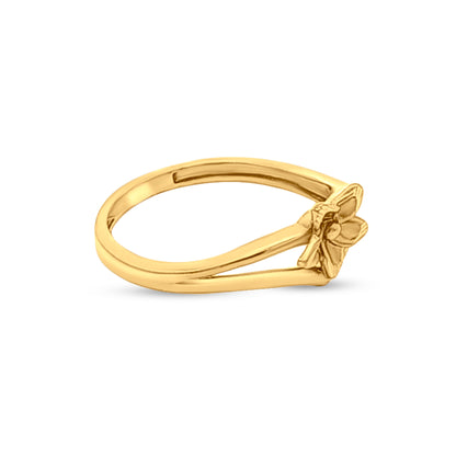 Hanika 22k Yellow Gold Split Shank Floral Ring
