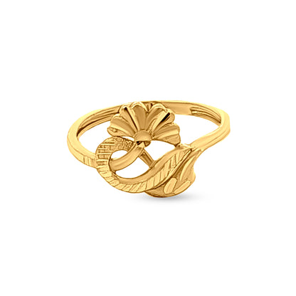 Liliana 22k Yellow Gold Floral Petal Ring