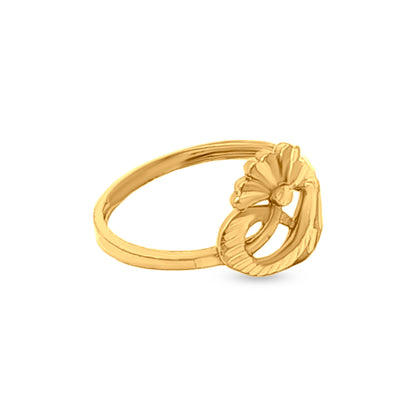 Liliana 22k Yellow Gold Floral Petal Ring