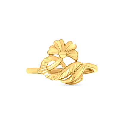 Liliana 22k Yellow Gold Floral Petal Ring