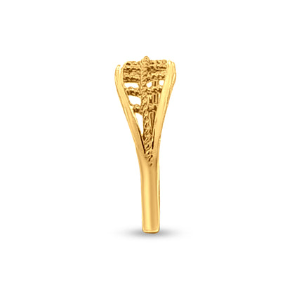 Dahlia 22k Yellow Gold Split Shank Designer Ring
