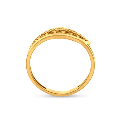 Dahlia 22k Yellow Gold Split Shank Designer Ring