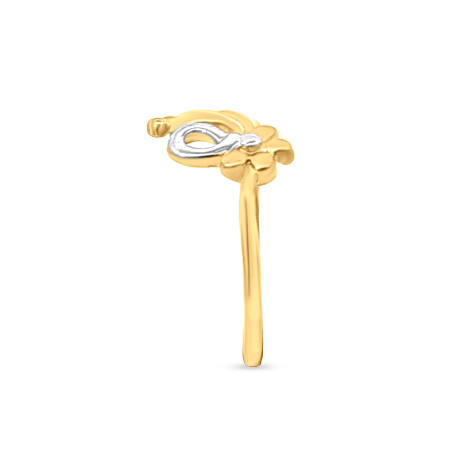 Jasmine 22k Yellow Gold Floral Designer Fashion Ring