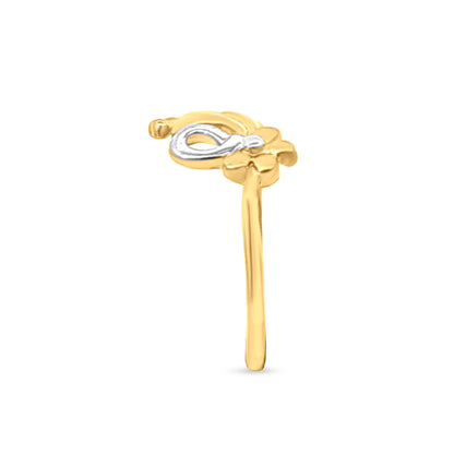 Jasmine 22k Yellow Gold Floral Designer Fashion Ring