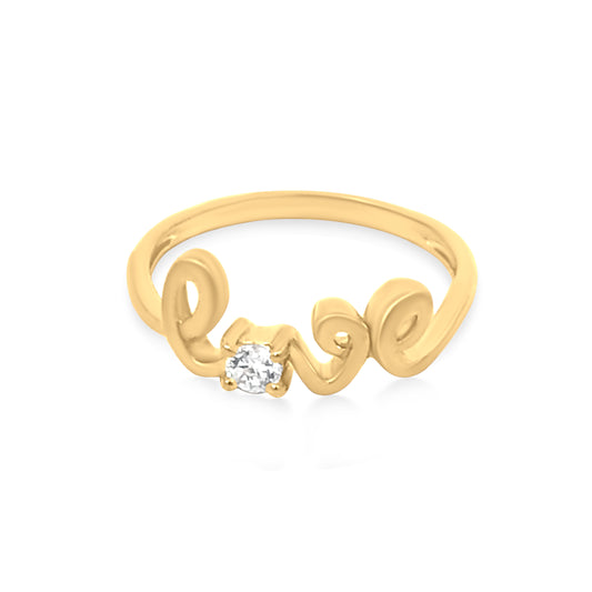 22K Yellow Gold Stone Ring