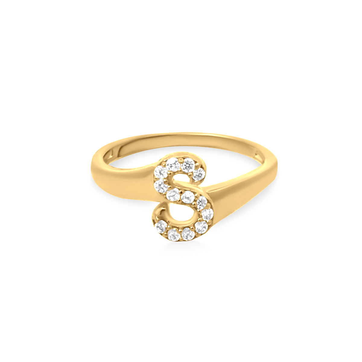 22K Yellow Gold Initial Ring