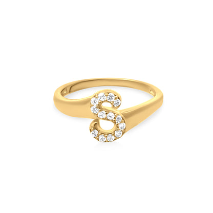 22K Yellow Gold Initial Ring