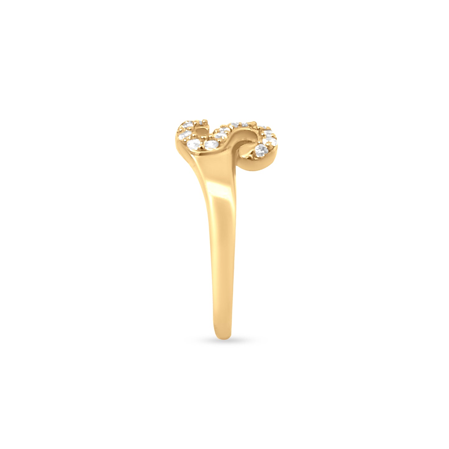 22K Yellow Gold Initial Ring