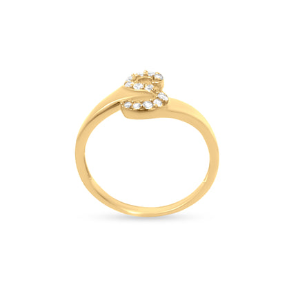 22K Yellow Gold Initial Ring