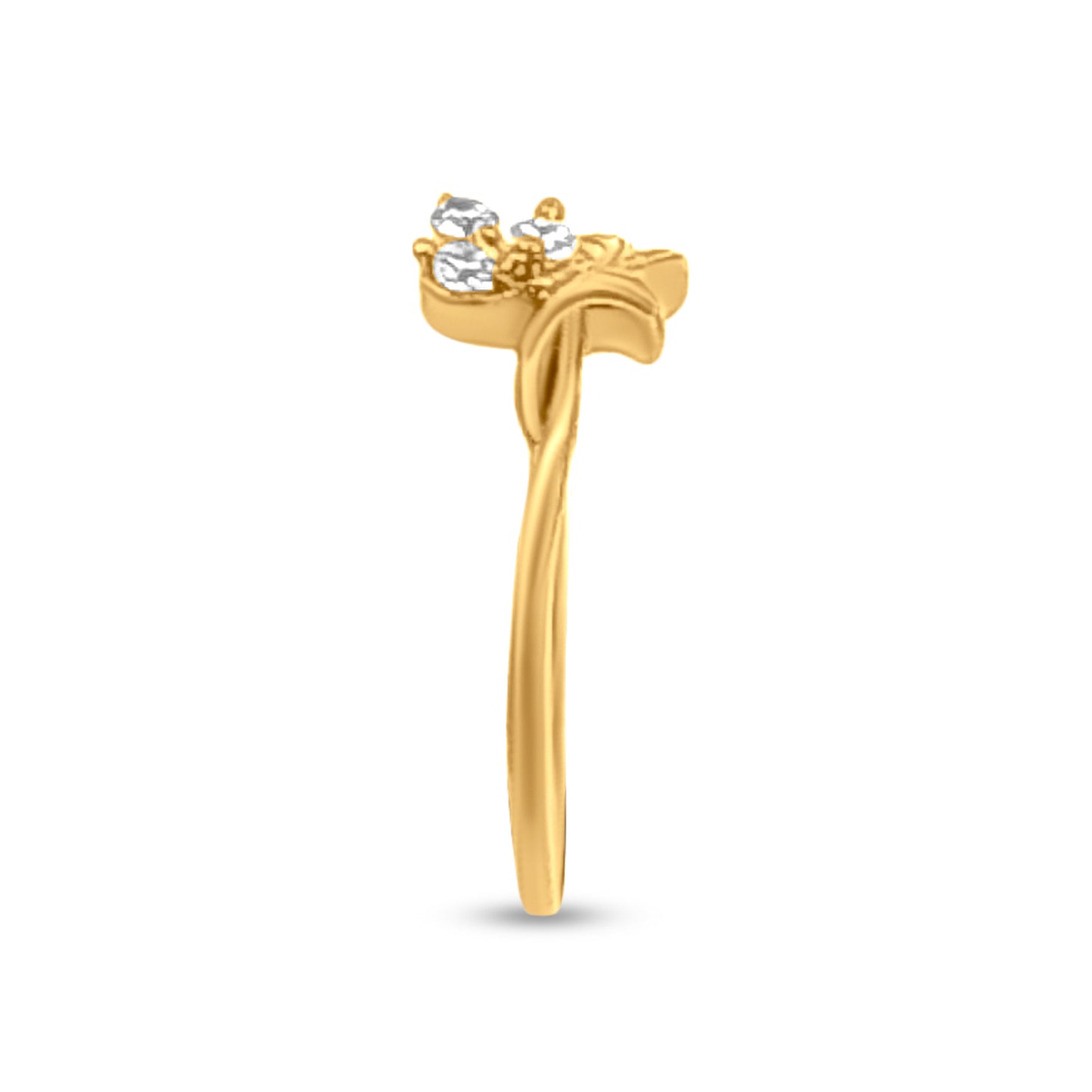 Vidhya 22k Yellow Gold Minimalistic Ladies Ring