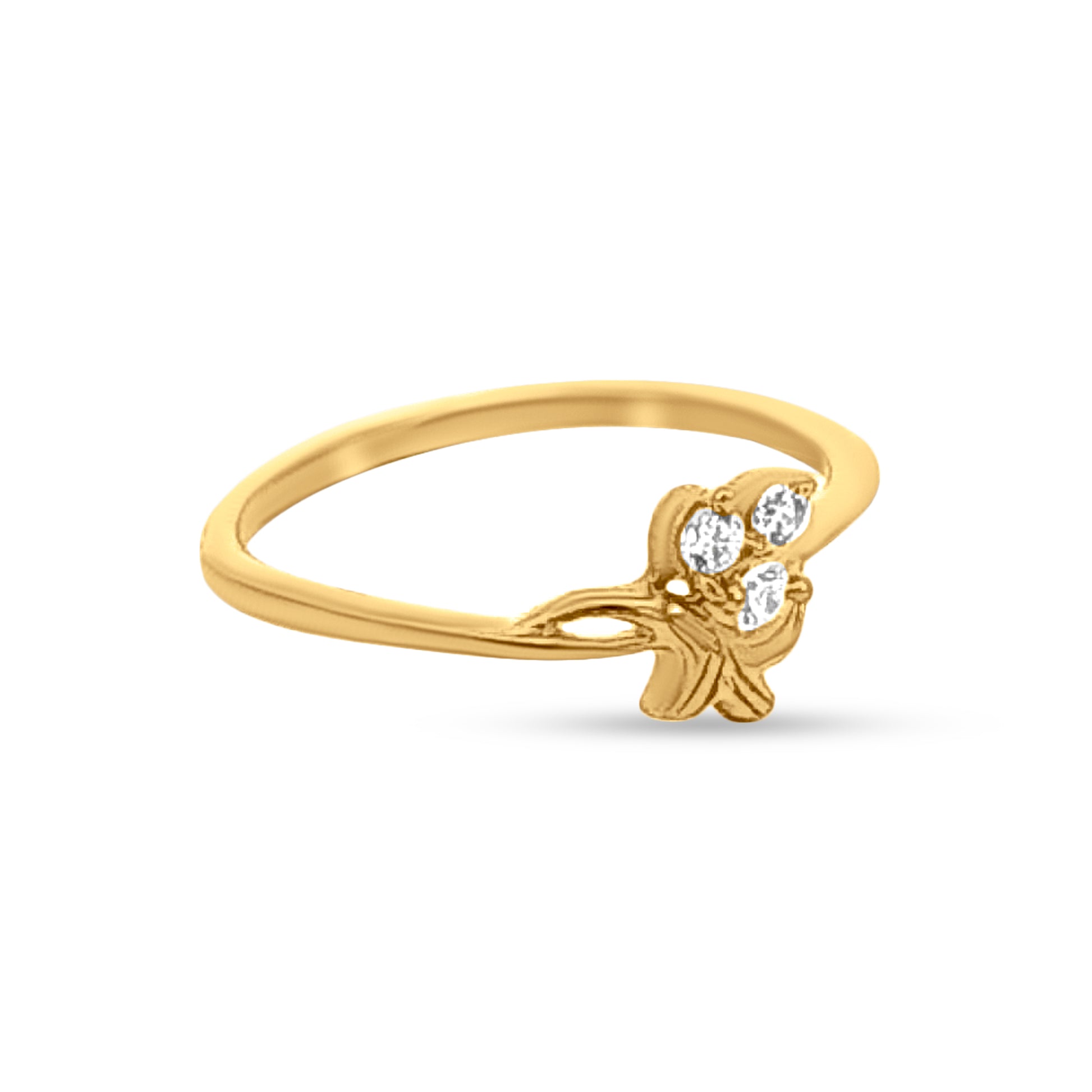 22k Gold Minimalistic Ladies Ring