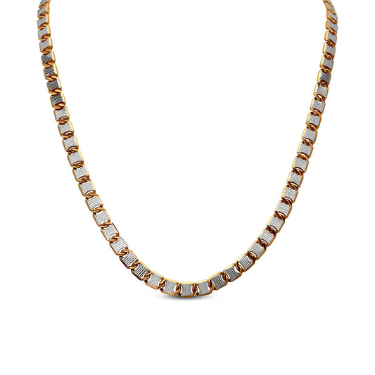 22k Yellow & White Gold Heavy Chain: Unisex Elegance Meets Contemporary Style