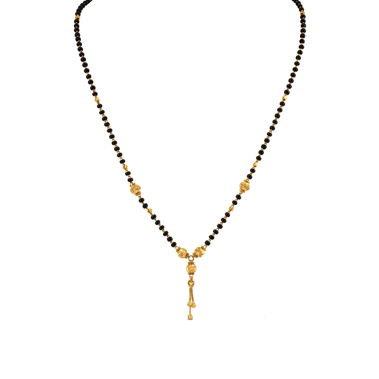 22k Yellow Gold Modern Mangalsutra: Contemporary Elegance with Traditional Touch.