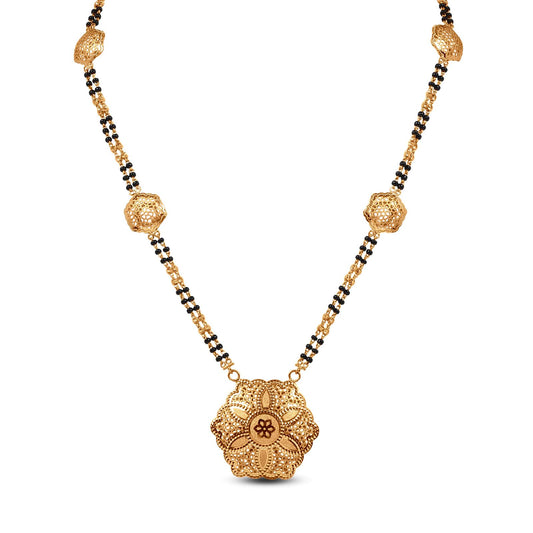 Gold Mangalsutra With Turkey Locket