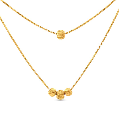 Kavya 22K Gold Layered Mangalsutra with Hanging Golden Balls