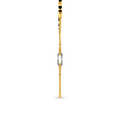 Aradhya 22K Yellow Gold Contemporary Design Mangalsutra with Black Onyx