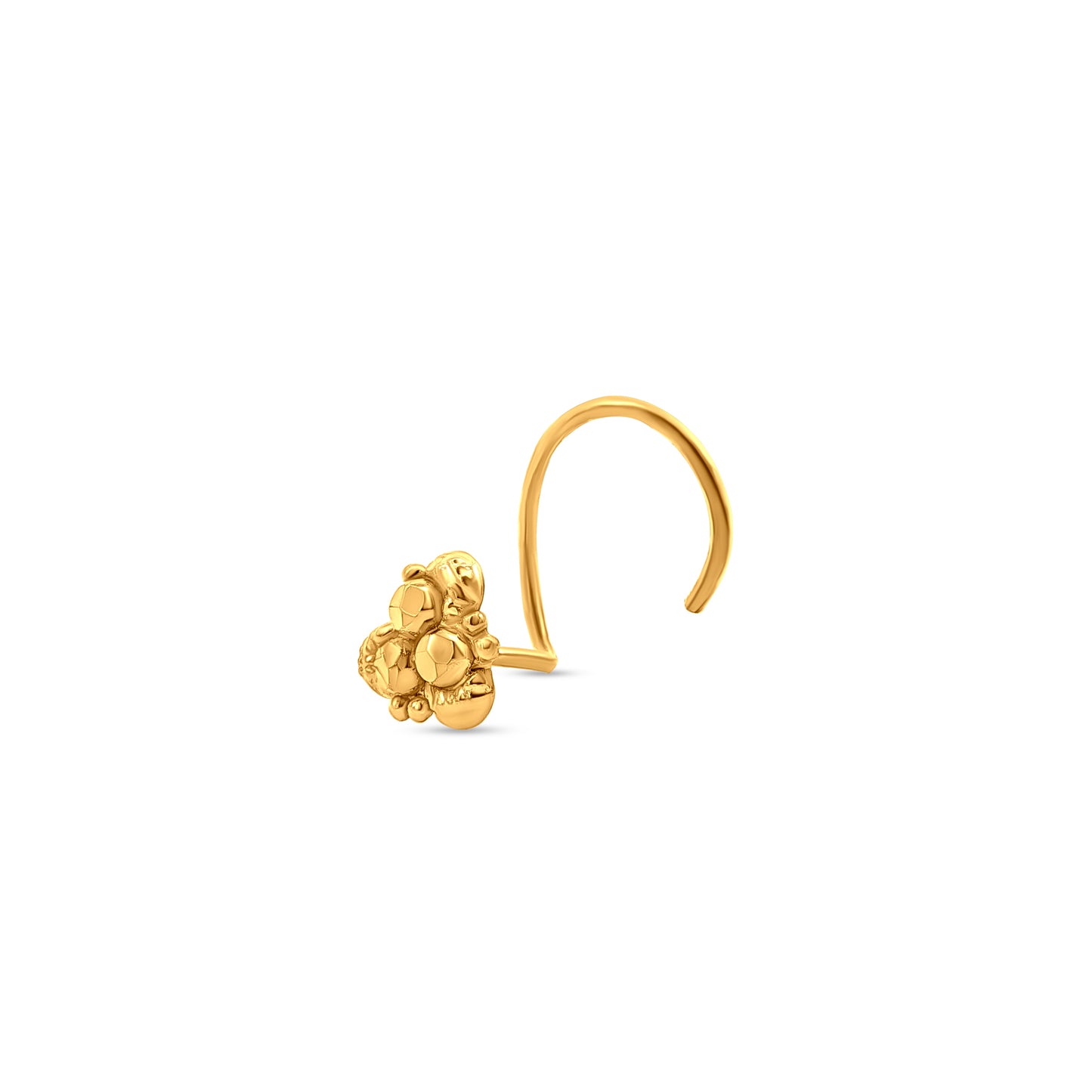Svarna: Modern 22k Yellow Gold Womens Nose Pin