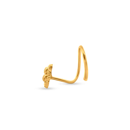 Svarna: Modern 22k Yellow Gold Womens Nose Pin