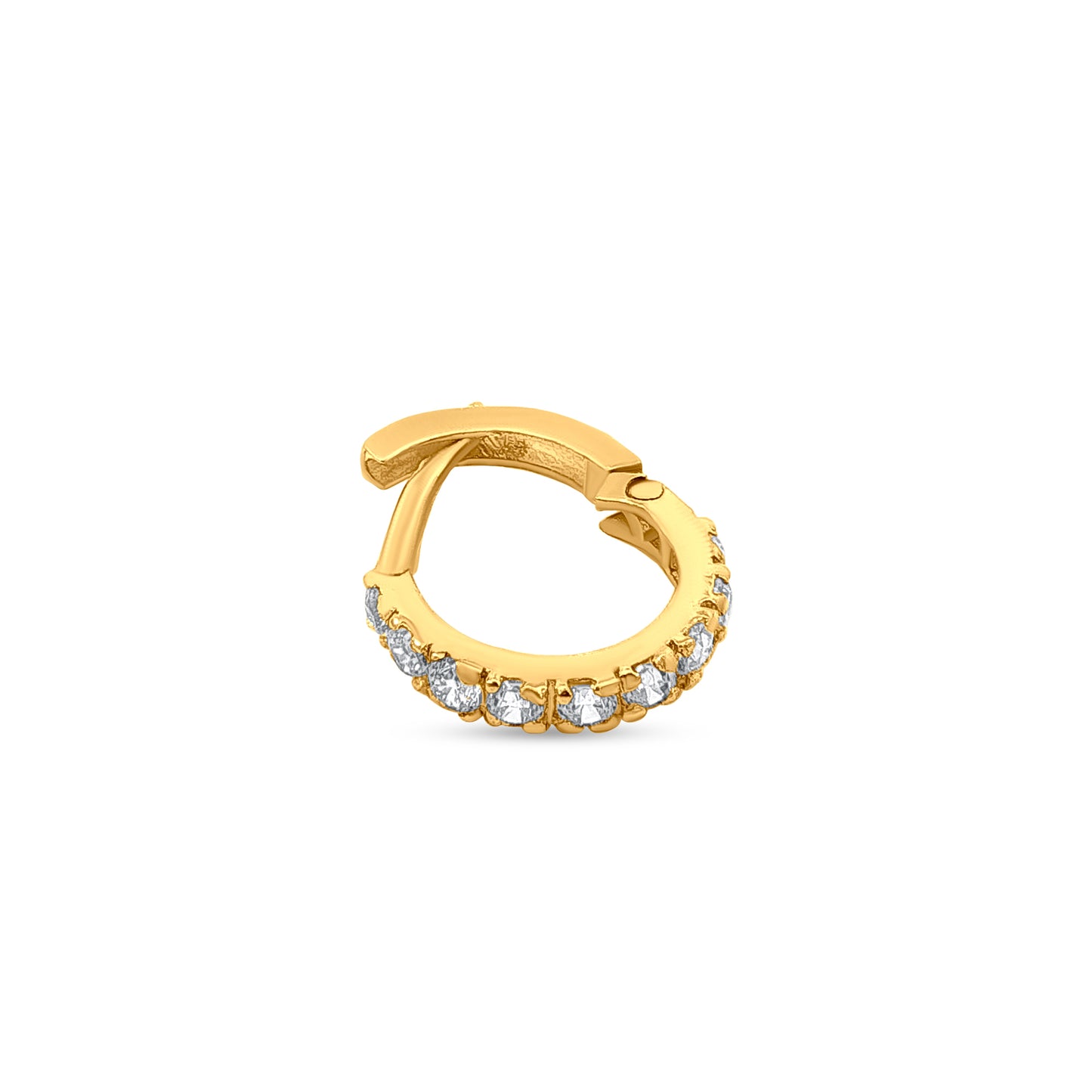 Anaya Shanti: Minimalist 22k Gold Nose Ring with White Stone