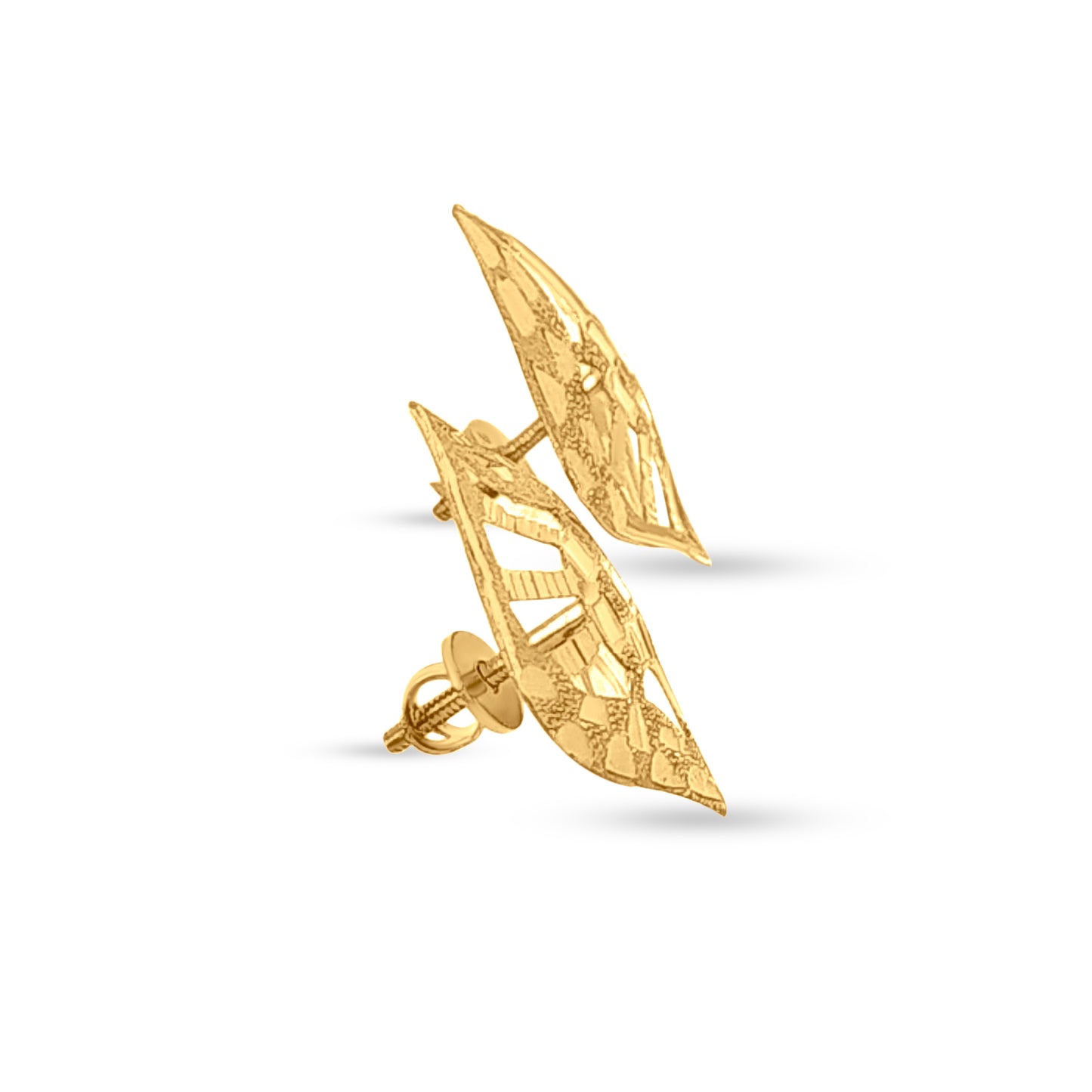 Alankriti: 22K Yellow Gold Designer Pendant and Earring Set