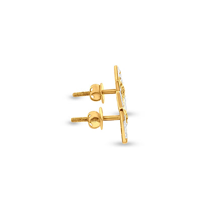 Vedahi: 22K Yellow Gold Trendy Pendant Necklace and Earring Set