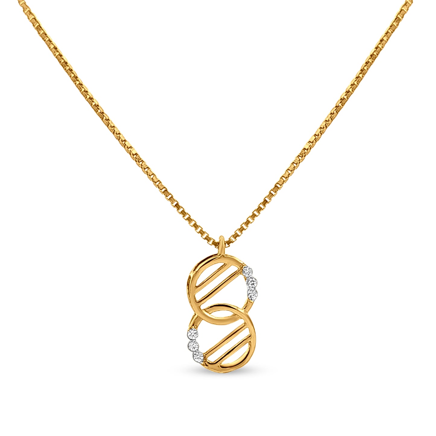 Mani Kanna: 18k Yellow Gold Cute Button Pendant & Earring Set