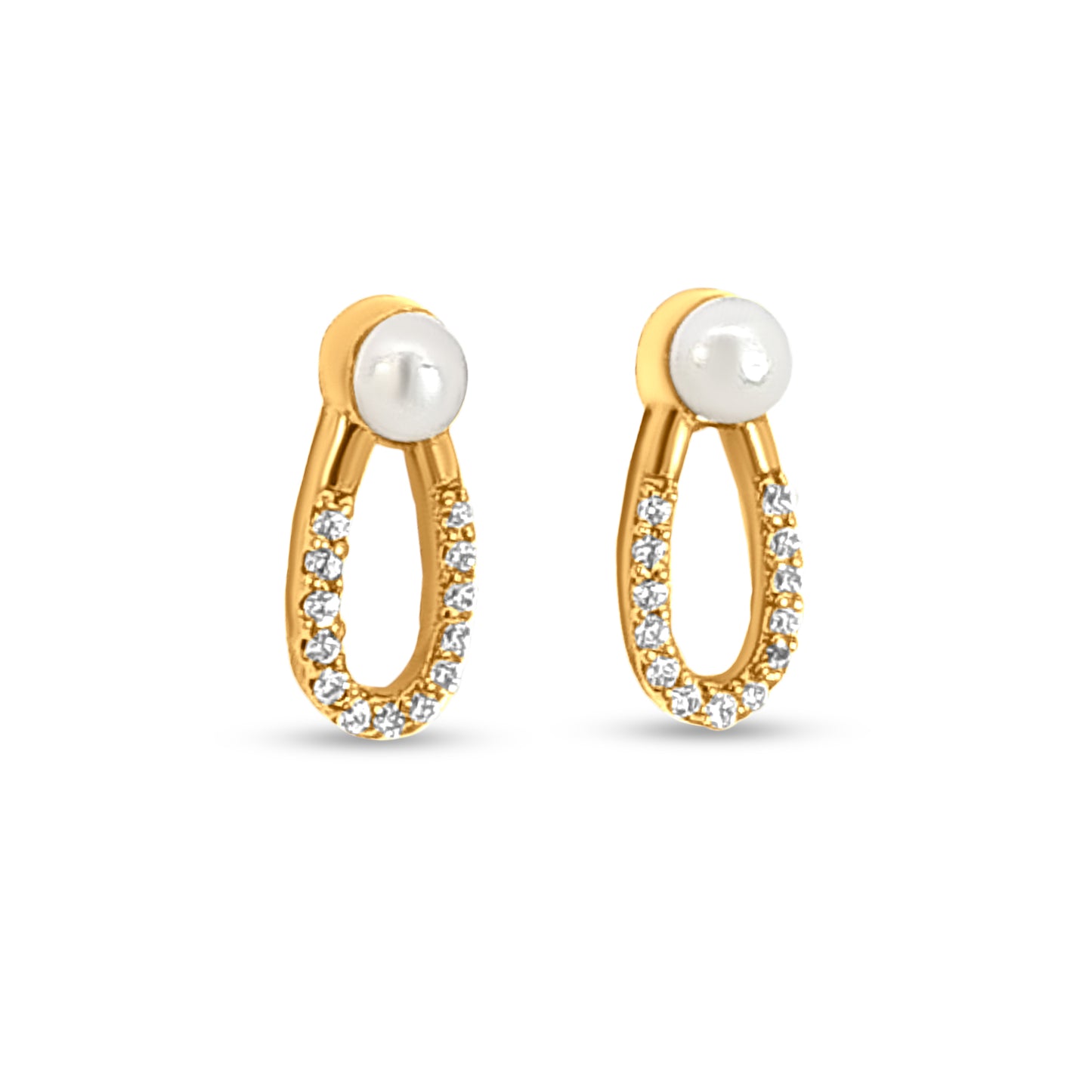 Mukta Vilasa: 22K Yellow Gold Pearl Pendant and Earring Set