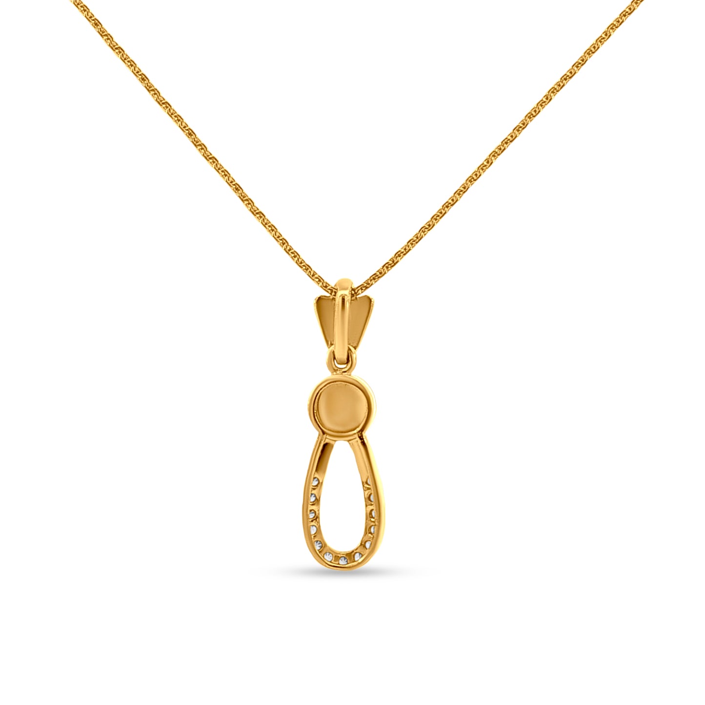 22K Gold Pearl Pendant and Earring Set
