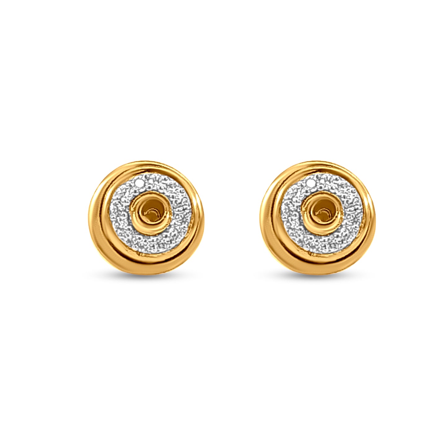 Suvarna Mudrika: 22K Yellow Gold Round Button Pendant and Earring Set