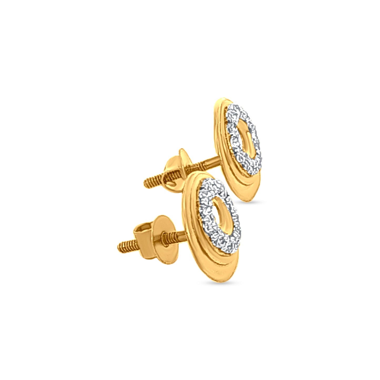 Suvarna Mudrika: 22K Yellow Gold Round Button Pendant and Earring Set