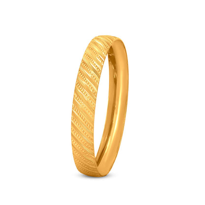 Textured Bangle In 22K Gold