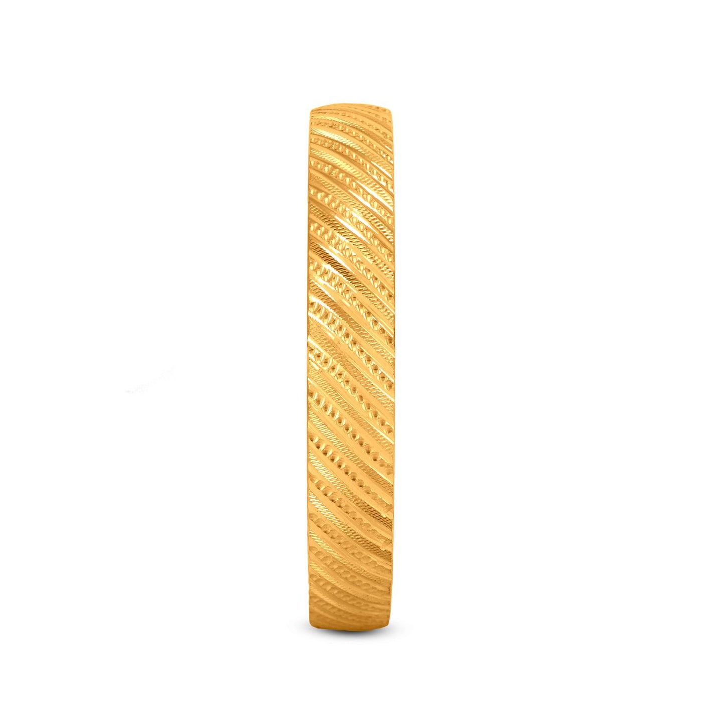 Textured Bangle In 22K Gold