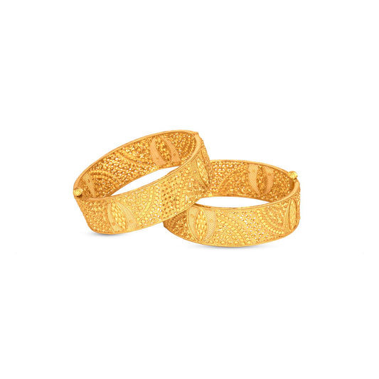 Alaya Bangle Set In 22K Gold