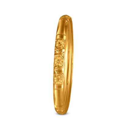 Floral Bangle Set In 22K Gold