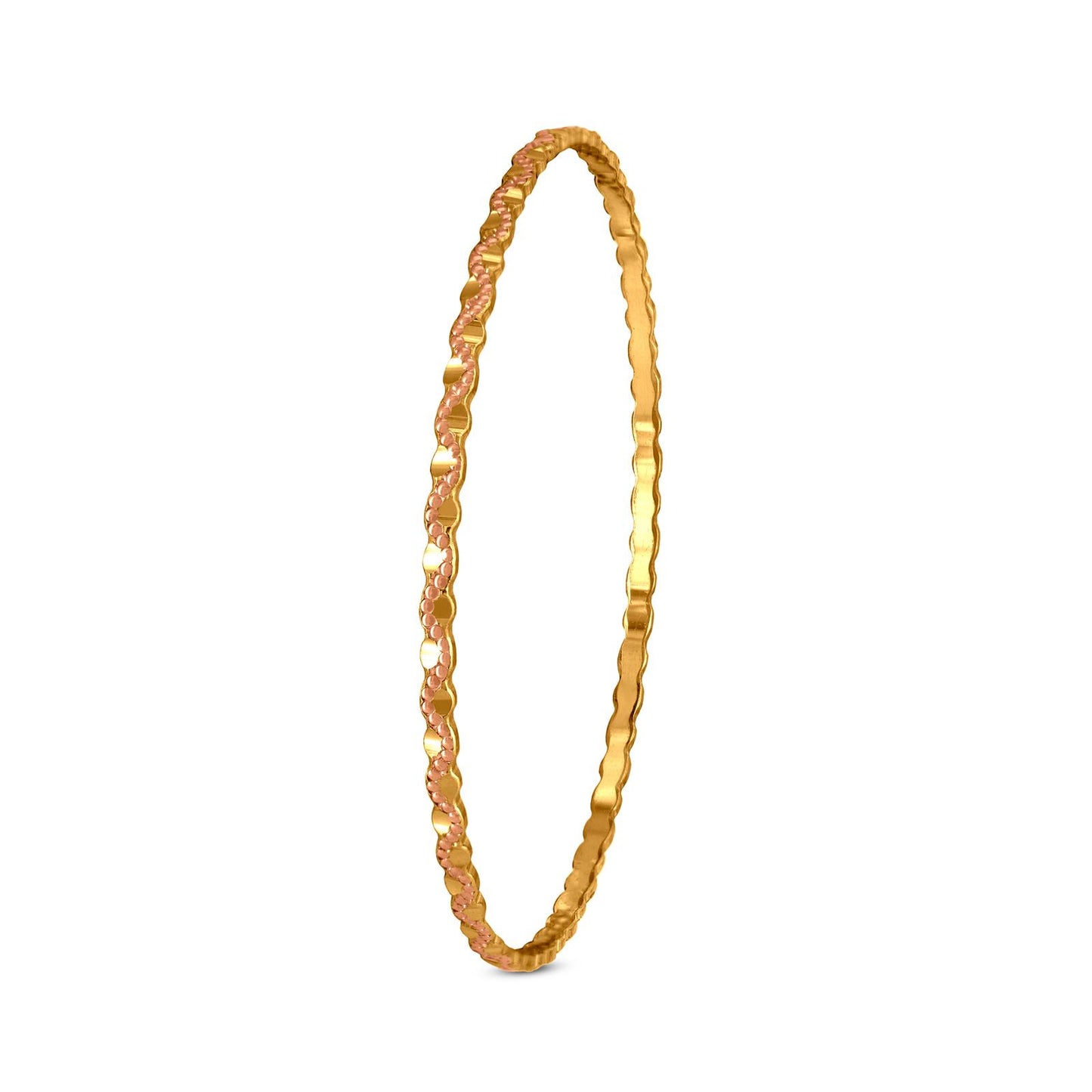Swirl Bangle Set In 22K Gold