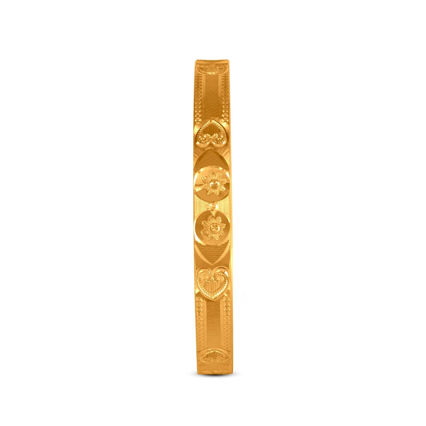 Heart Bangle Set In 22K Gold