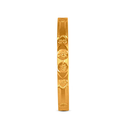 Heart Bangle Set In 22K Gold