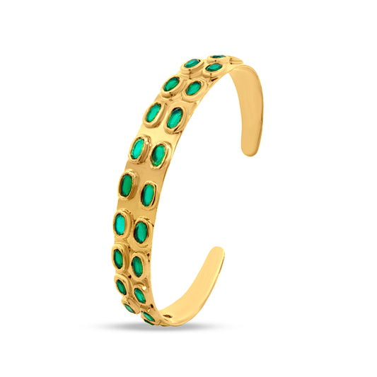 925 Silver Cuff Bangles in Gold Tone