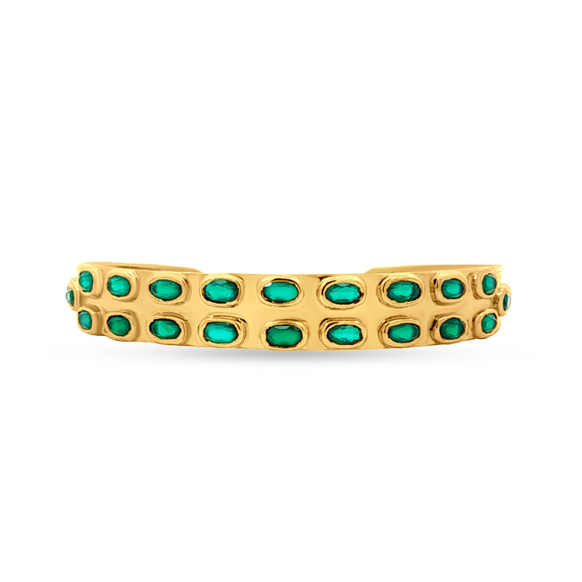 925 Silver Cuff Bangles in Gold Tone