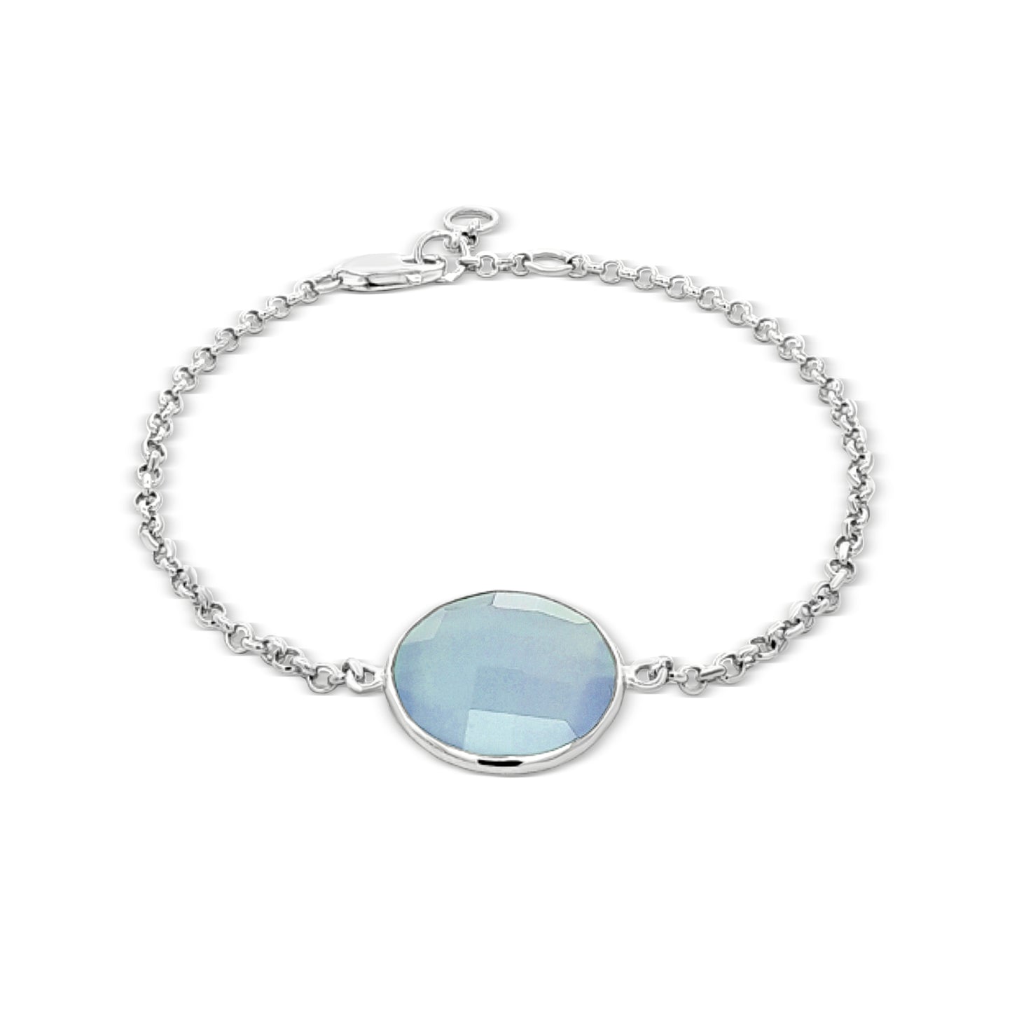 Tara Serenity: Sterling Silver Bracelet with Baby Blue Stone